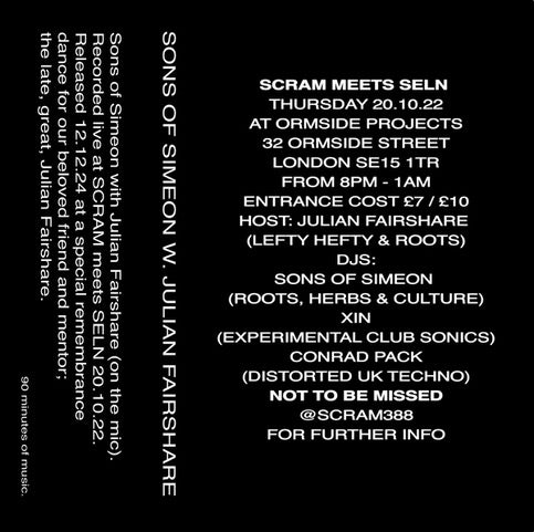 Sons of Simeon w. Julian Fairshare  Recorded live at SCRAM meets SELN